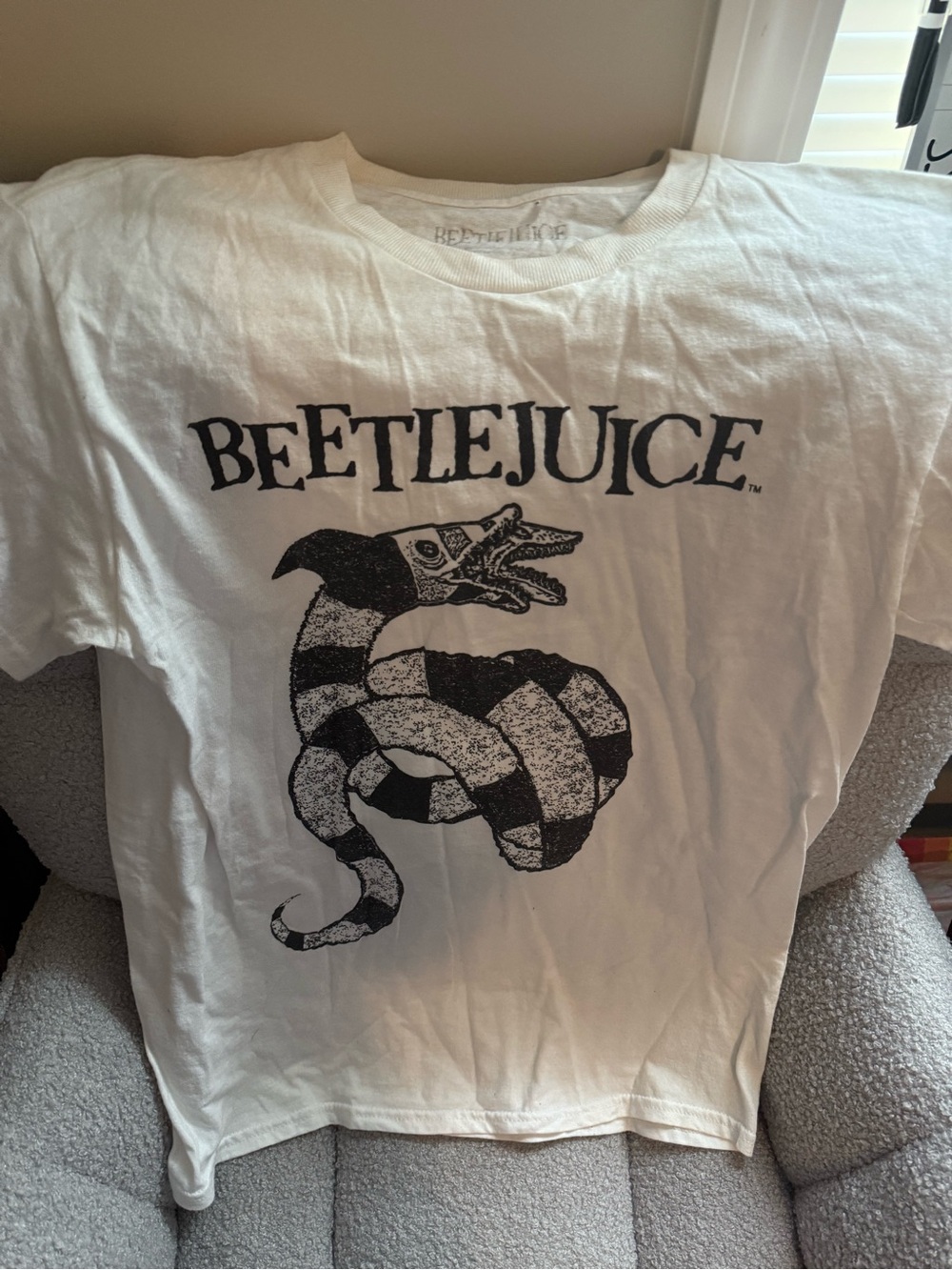 Beetlejuice White Short-Sleeve Graphic Tee